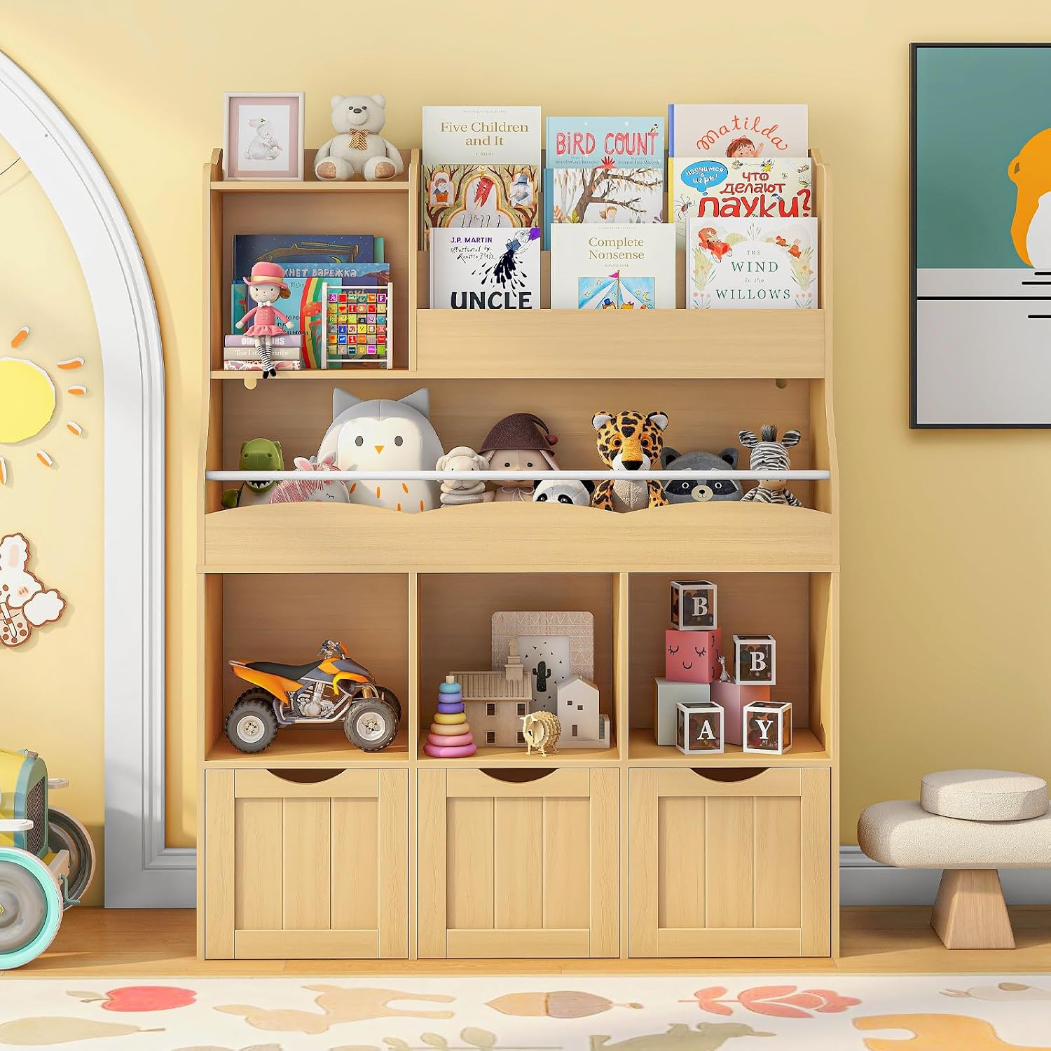 Kids Toys Drawers - Libreria a 3 Ripiani per Bambini